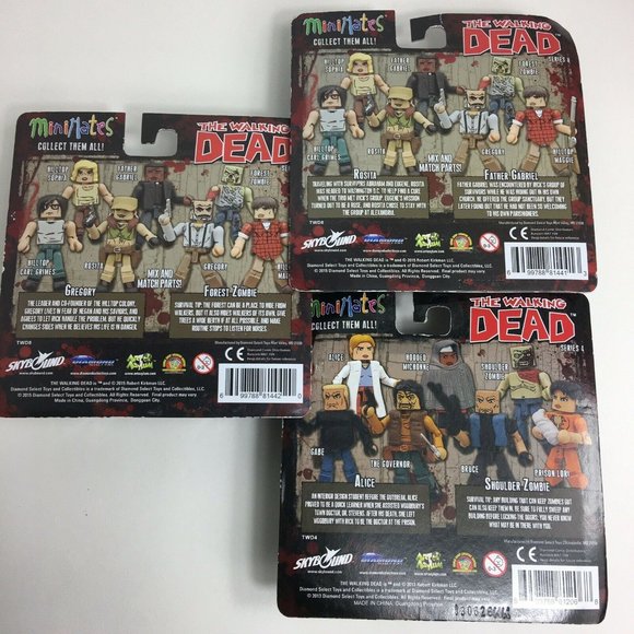 The Walking Dead Minimates Series 8 & 4 Gregory Rosita Alice Gabriel Zombie New - Picture 2 of 12